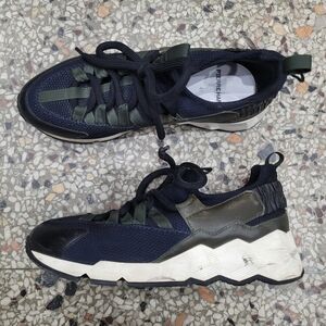 Pierre Hardy Men's Black and Green Sneakers